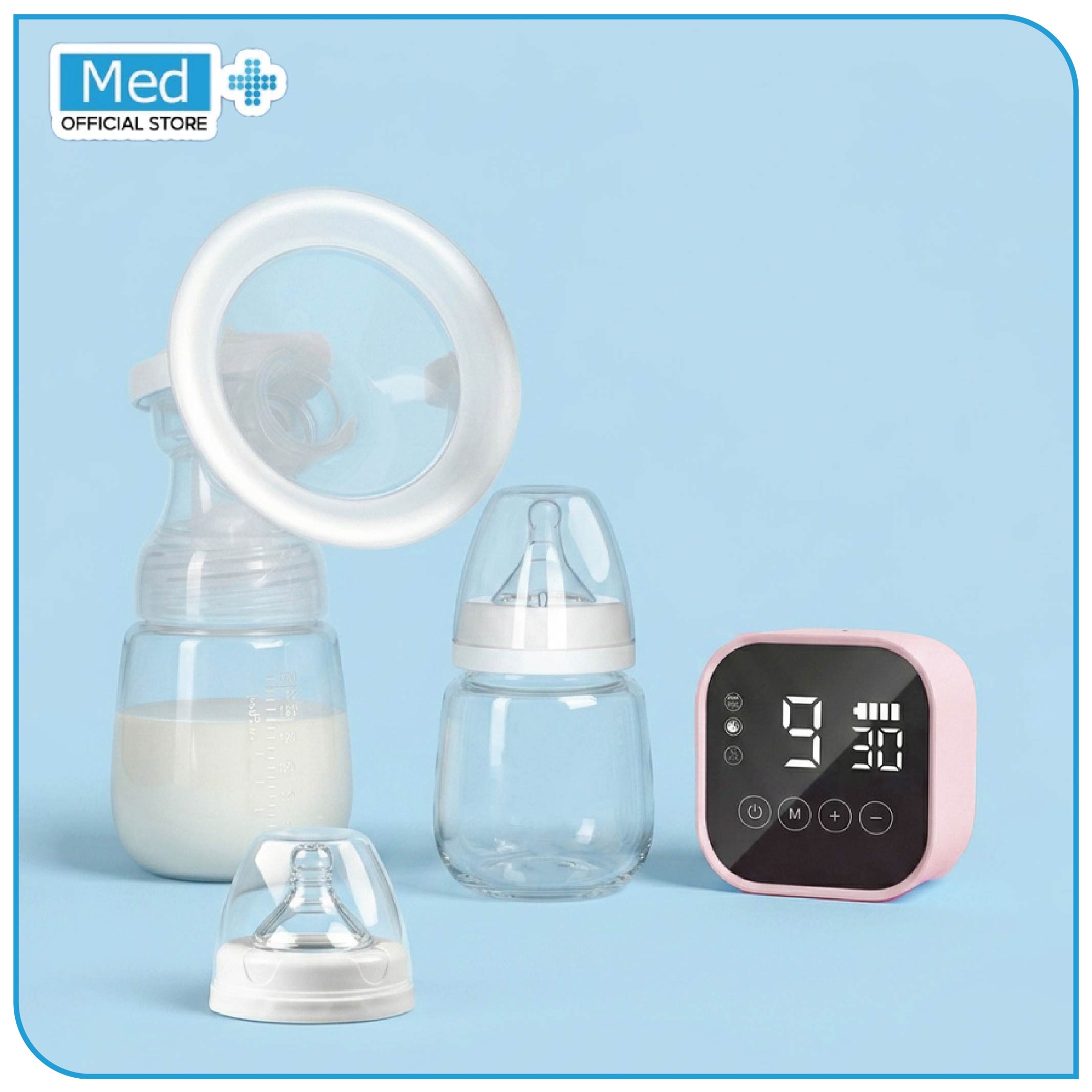 Med+ Pompa Asi Elektrik Portable Tanpa Rasa Sakit Painless Rechargeable BPA Free