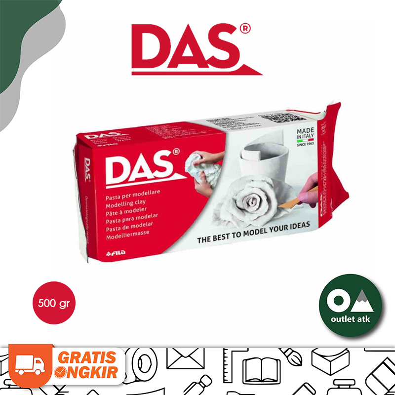 Tanah Liat Das White 500gr Modeling Clay Putih