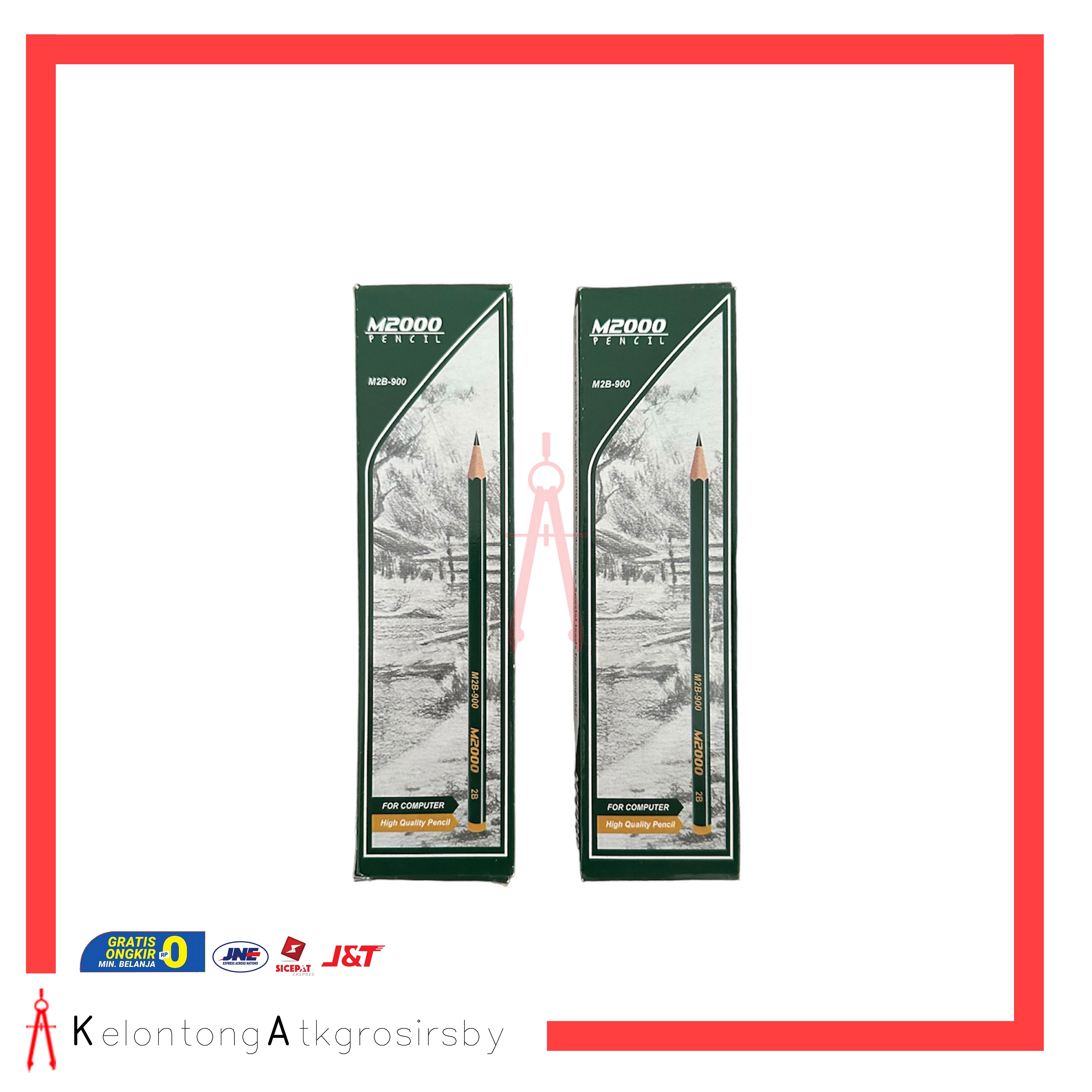 Pencil / Pensil 2B (12pcs) M2000 / Montana Hijau