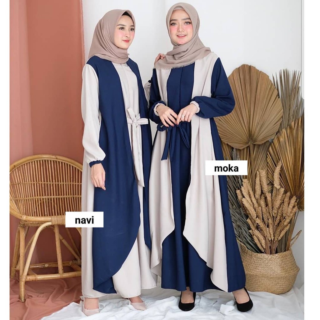 Baju Muslim Modern BERTHA DRESS MOSSCRAPE RESLETING DEPAN / BUSUI FRIENDLY Gamis Terbaru 2021 Gamis Murah Meriah Promo Gamis Remaja Terbaru Gamis Wanita Gamis Undangan BEST SELLER