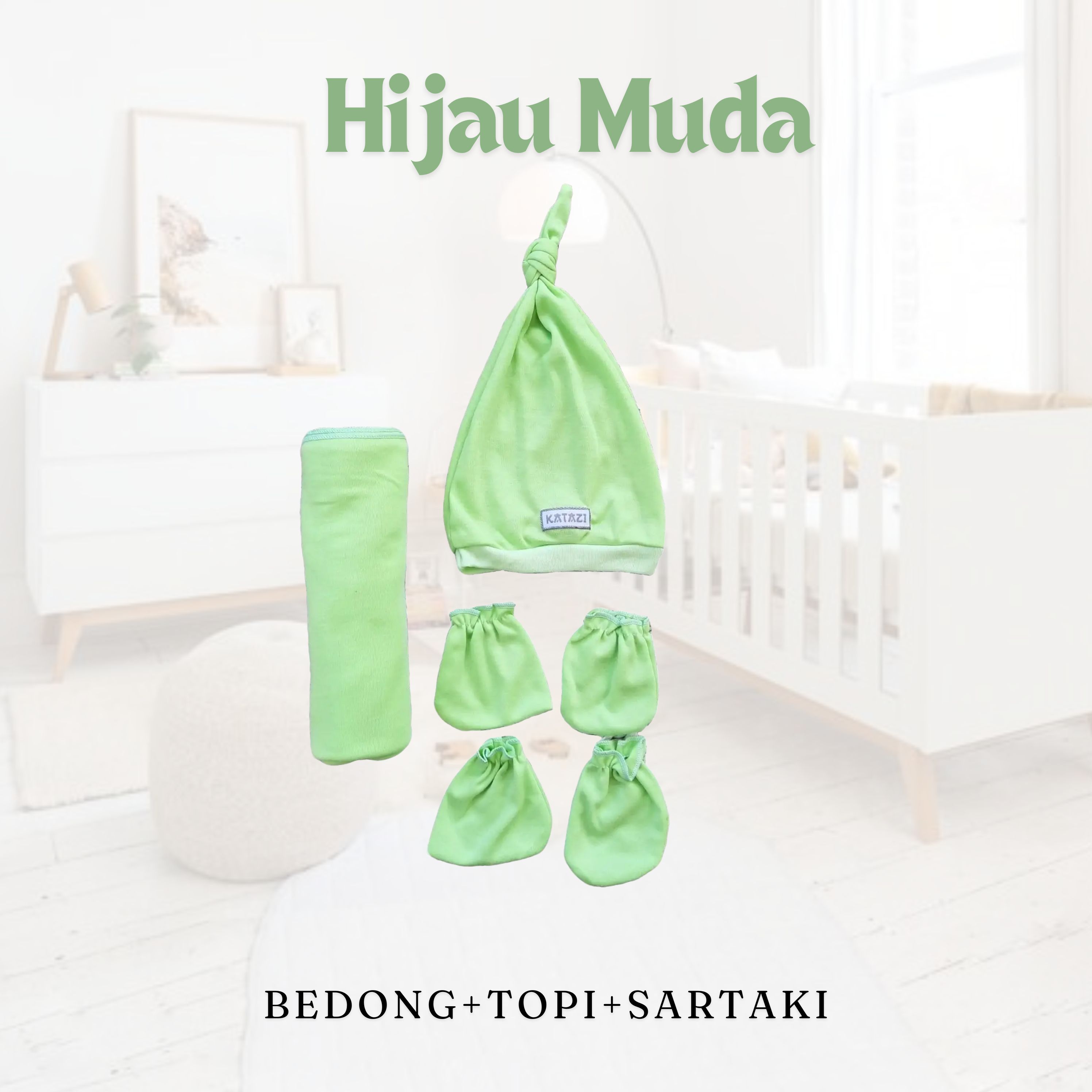 Bedong Bayi Set 3In1 Jumbo Motif Polos instan Lembut