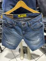 MC WISCER Celana Pendek Pria Jeans Sobek Kantong Bulat Model Skinny Bahan Denim Diatas Lutut Denim Viral Pendek