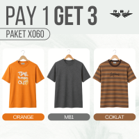 Pay 1 Get 3 T-Shirt Cotton Pria New Design