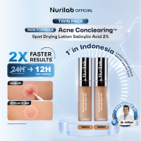 Nurilab - [NEW FORMULA] [TWIN PACK] Acne Conclearing Spot Drying Lotion 2.5g - Obat Totol Jerawat (Mengeringkan serta Penghilang Bekas Jerawat meredakan jerawat Merah Beruntusan Komedo hitam Salicylic Acid Centella - acne prone)