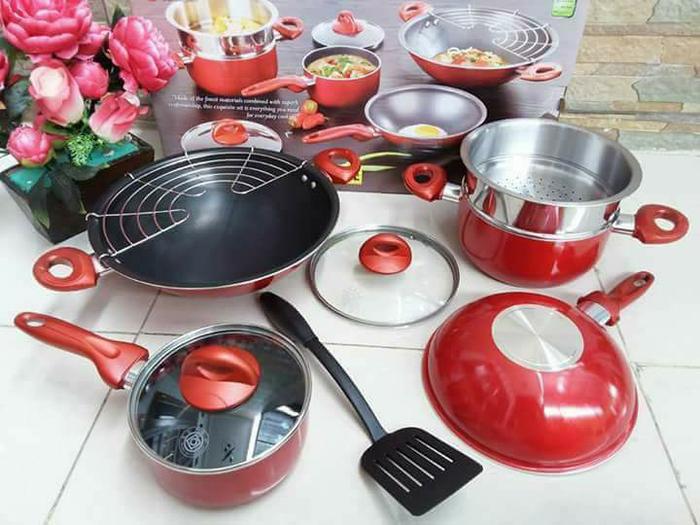 Panci Set Supra Rosemary 9 Pcs Merah Januari 2019 - 4 Panci Set Supra Rosemary 9 Pcs Merah - 4