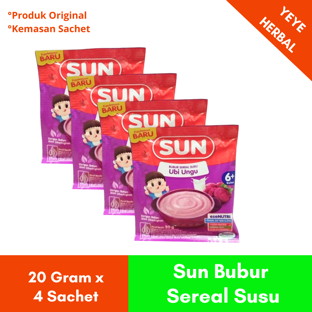 Sun Bubur Sereal Susu 120 Gram dan 20 Gram