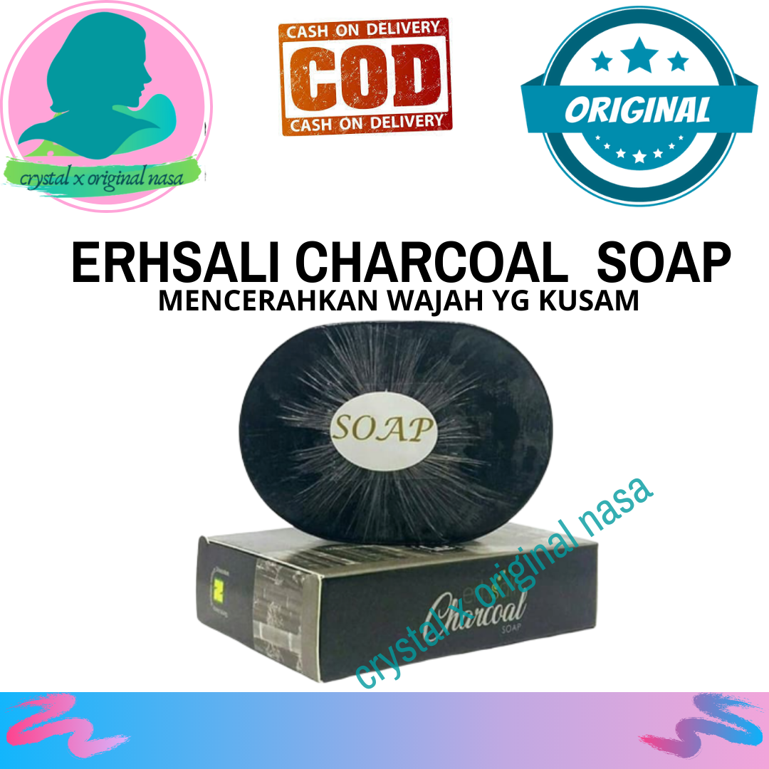 ERHSALI CHARCOAL SOAP Asli NASA Sabun Penghilang Debu & Kotoran Wajah Sabun Pengangkat Polusi Sabun Wajah Kusam Soap Wajah Bersih Sabun Muka Kusam Sabun Flek Hitam erhsali charcoal soap asli nasa sabun penghilang debu & kotoran wajah sabun pengangkat polusi sabun wajah kusam soap wajah bersih sabun muka kusam sabun flek hitam