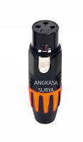 SOKET CANON XLR FEMALE SOUNDMAX SM-MF3-BG BODY HITAM / SOCKETCONECTOR KONEKTOR AUDIO XLR  CEWEK PEREMPUAN SOUNDMAX SMMF3-BG (MODEL SEETRONIC)