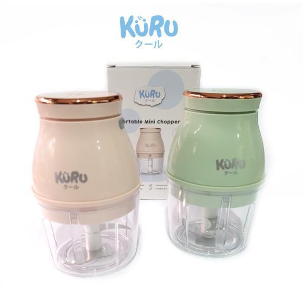 KURU Electric Baby Food Chopper Blender Makanan Bayi Mpasi Penghalus Makanan Bayi Bisa Tanpa Colokan Listrik Traveling