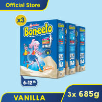 Boneeto Susu Bubuk Anak Sekolah Creamy Vanilla 685gr x3 - Nutrisi Pertumbuhan Anak untuk Daya Pikir dan Tubuh Aktif