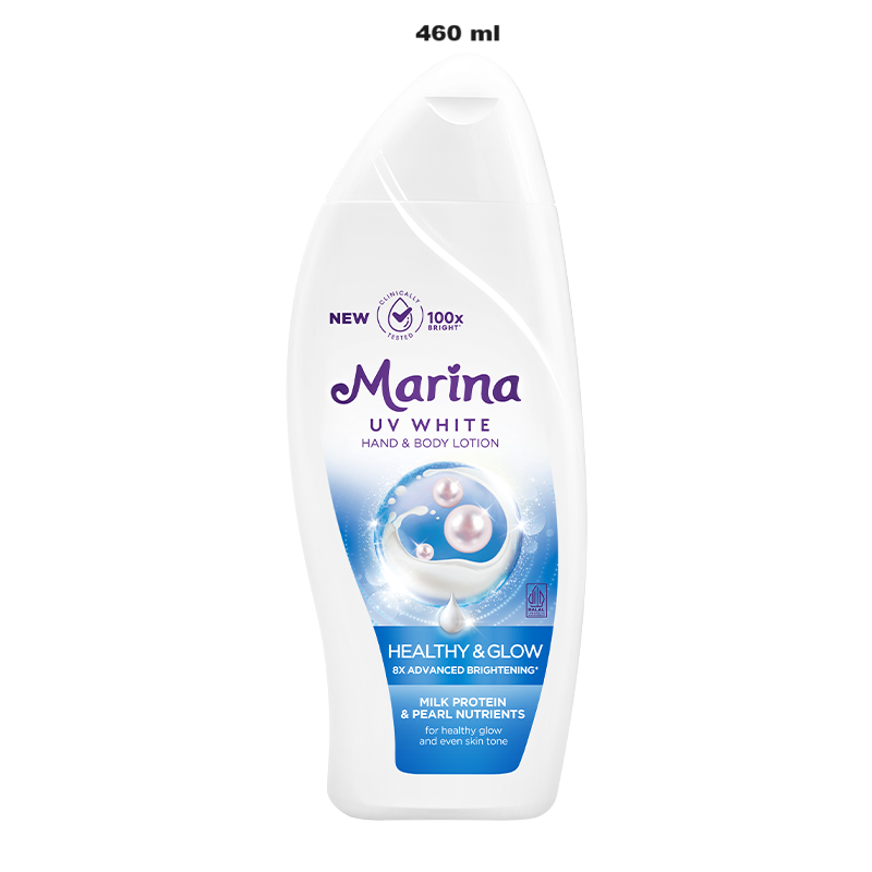 Marina Handbody Lotion UV White Healthy and Glow - Milk Protein