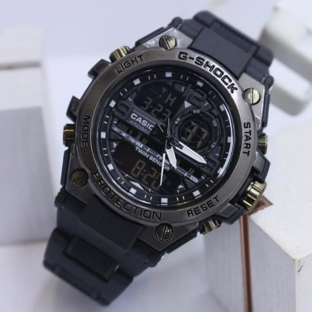 Cod DUAL TIME JAM TANGAN PRIA METAL HEAD STOPWATCH LED ALARAM WATER RESISTANCE LIMITED FASHION SPORTY KASUAL MURAH cod dual time jam tangan pria metal head stopwatch led alaram water resistance limited fashion sporty kasual