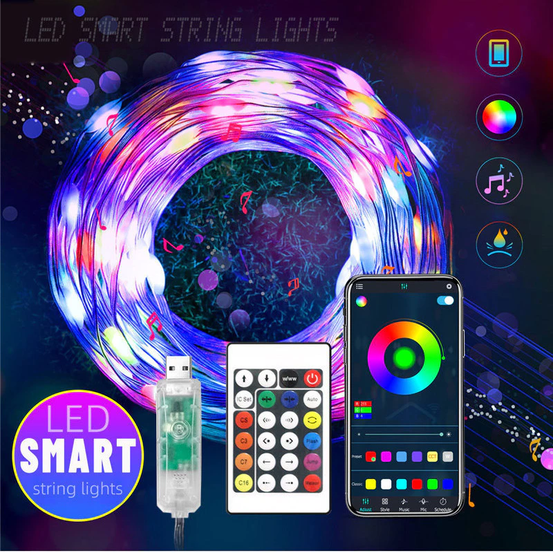Strip light / Lampu Selang Tinggal COLOK langsung nyala Warna Warni / Merah Putih Kelap Kelip 5 / 7 / 10 / 15 / 20 Meter