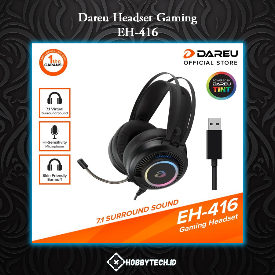 DAREU EH-416 7.1 Surround Sound RGB Gaming Headset