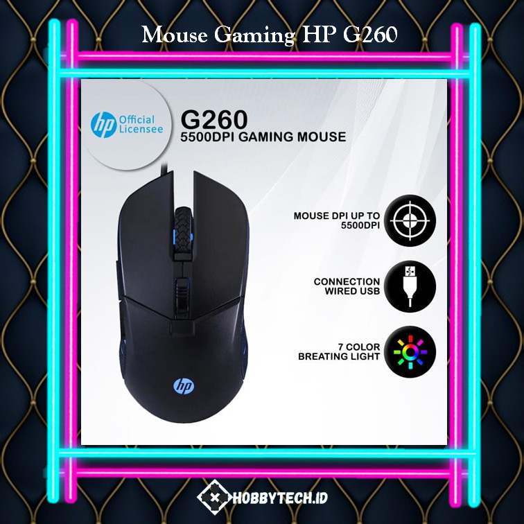 Mouse Gaming HP G260 - 5500DPI RGB Macro Programmable