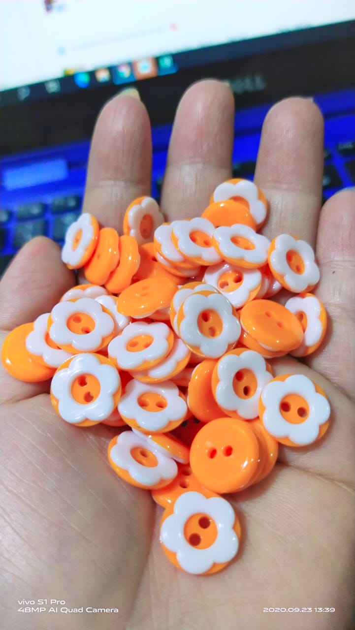 Kancing Sakura 1 gross ukuran 13 mm isi 144 / kancing baju tidur / kancing model bunga / kancing bunga