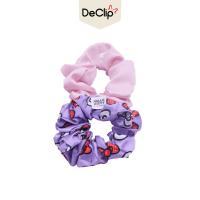 DeClip X Sanrio Scrunchie Satin Set Motif Hello Kitty Ribbon