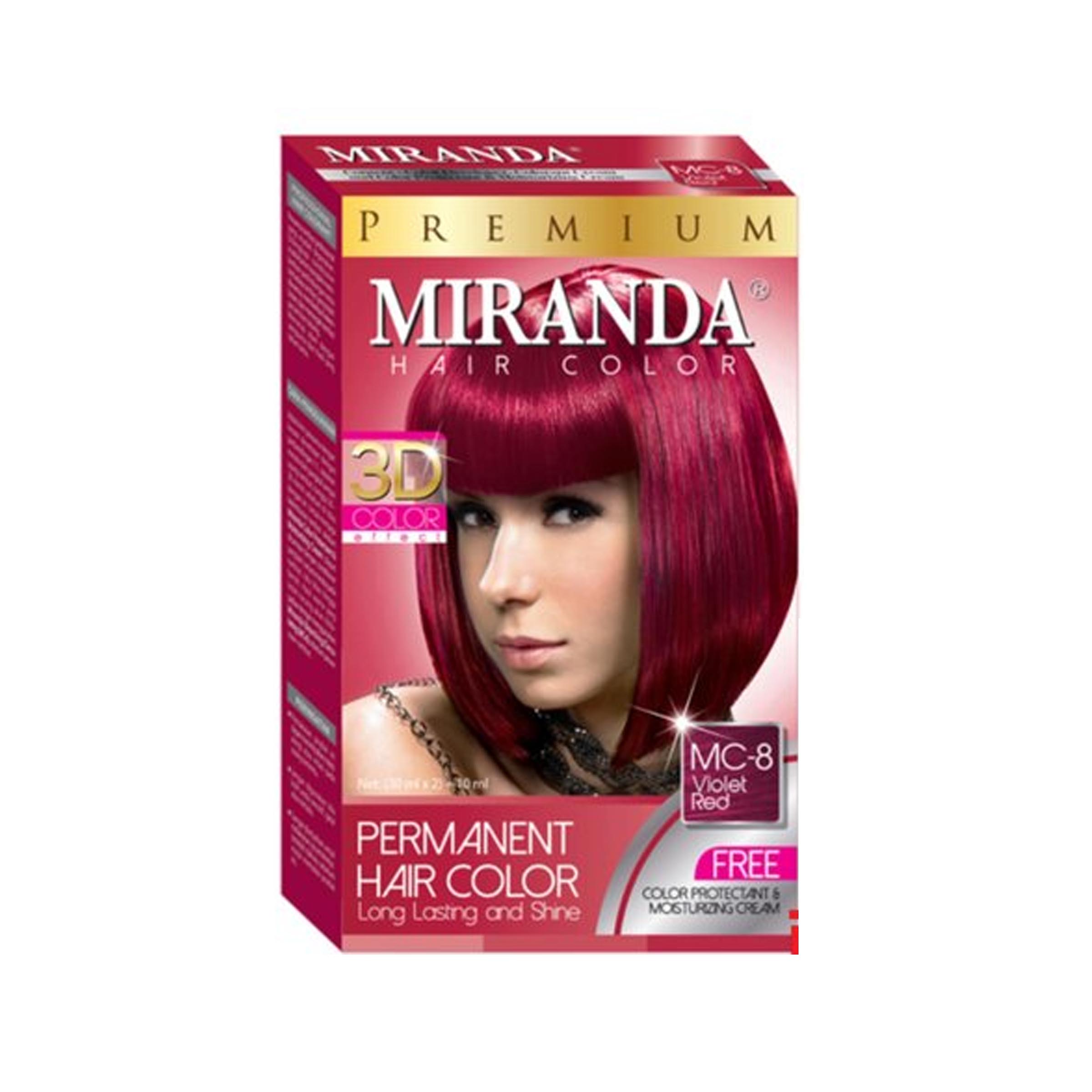 Miranda Premium Hair Color MC-8 Violet Red 30 ml / Cat Rambut Warna Merah Ungu