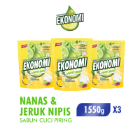 [Paket isi 3] EKONOMI Pencuci Piring Nanas & Jeruk Nipis Pouch 1550gr