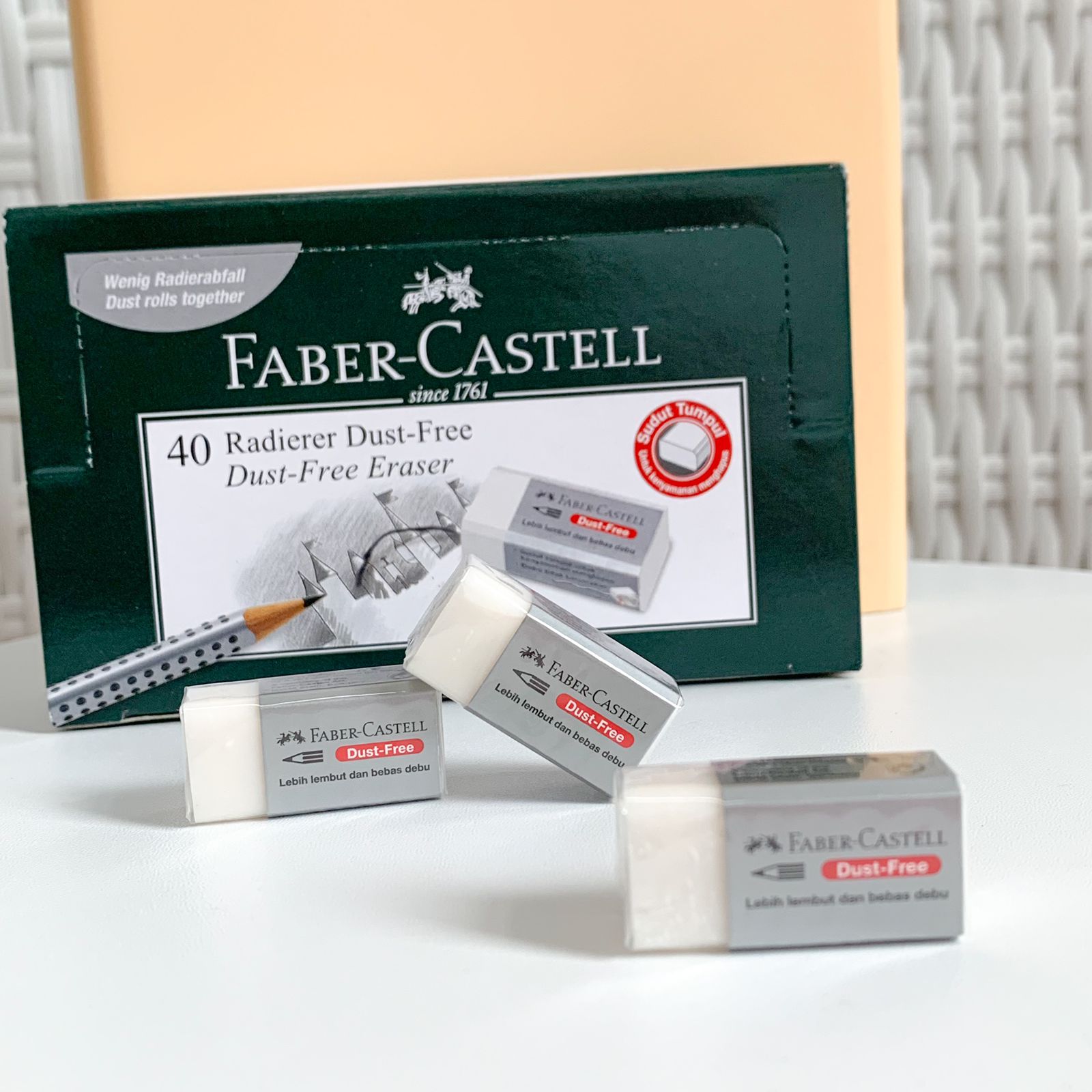 Faber Castell Penghapus Pensil Putih Penghapus Faber Castell Apusan Faber castell Eraser Pencil Eraser Apusan Pensil Karet Penghapus Putih