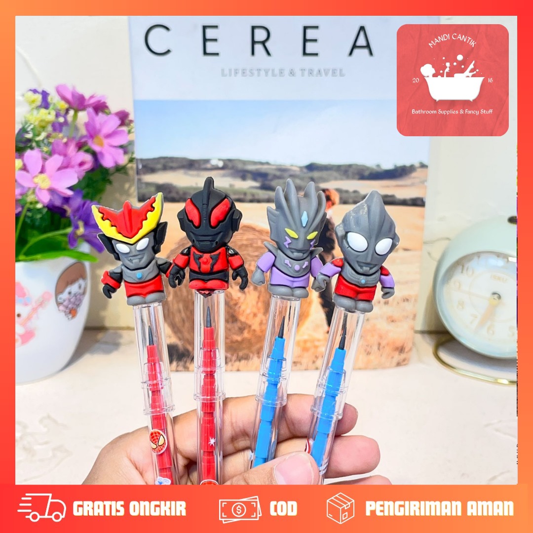 PENSIL SUSUN ULTRAMAN V2 PSN-1556 PENCIL TEMRURAH LUCU IMUT KADO UNIK AESTHETIC COD