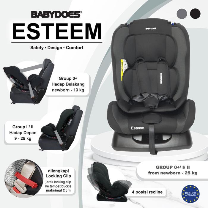 BabyDoes Esteem Carseat Safety Design Comfort – Kursi Mobil Bayi Aman Nyaman & Stylish - Lavie Baby House