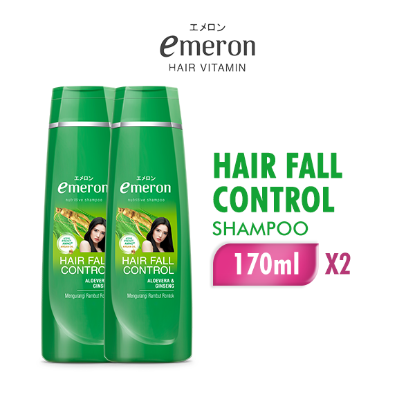 [Paket isi 2] EMERON Shampoo Hair Fall Control Botol 170ML