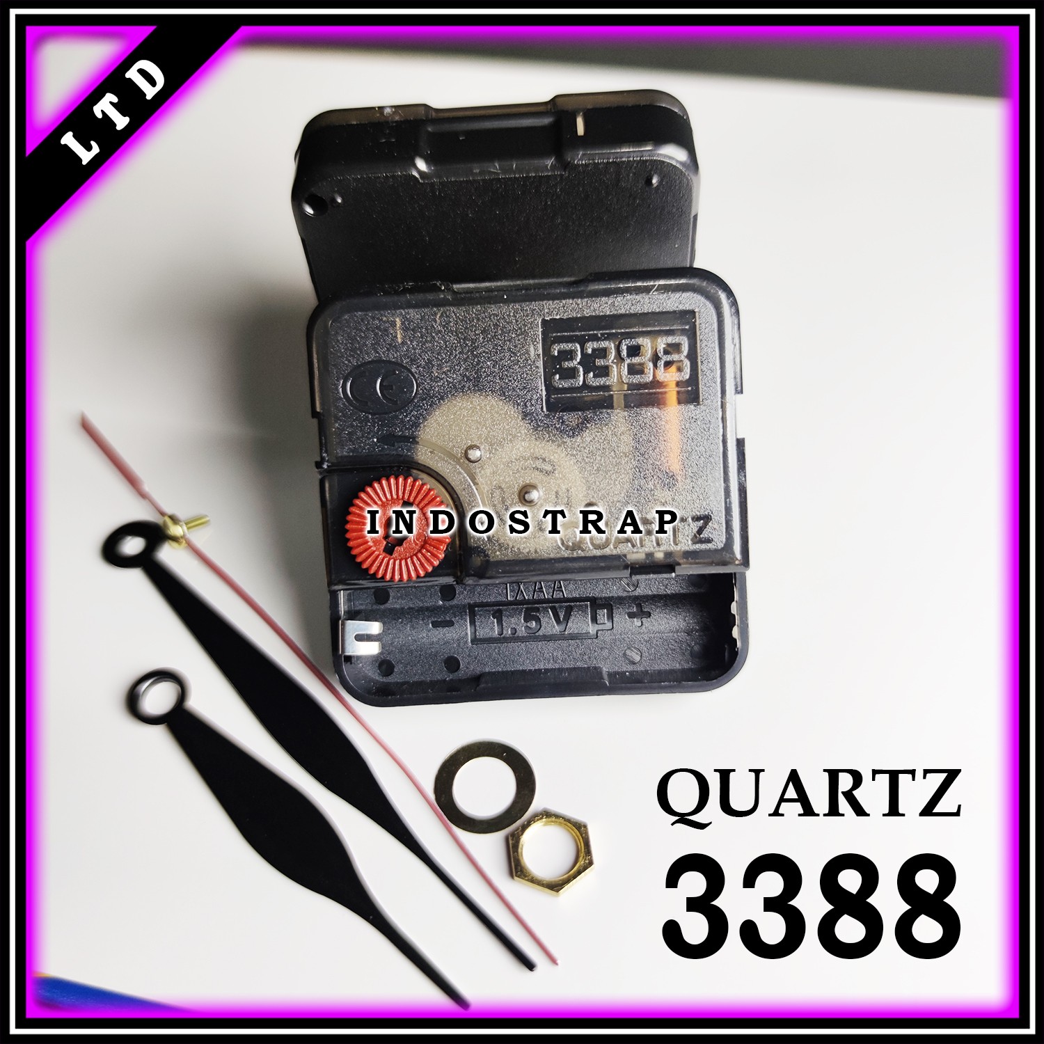 mesin jam dinding 3388 mesin jam dinding model detak 3388 as 124mm free jarum