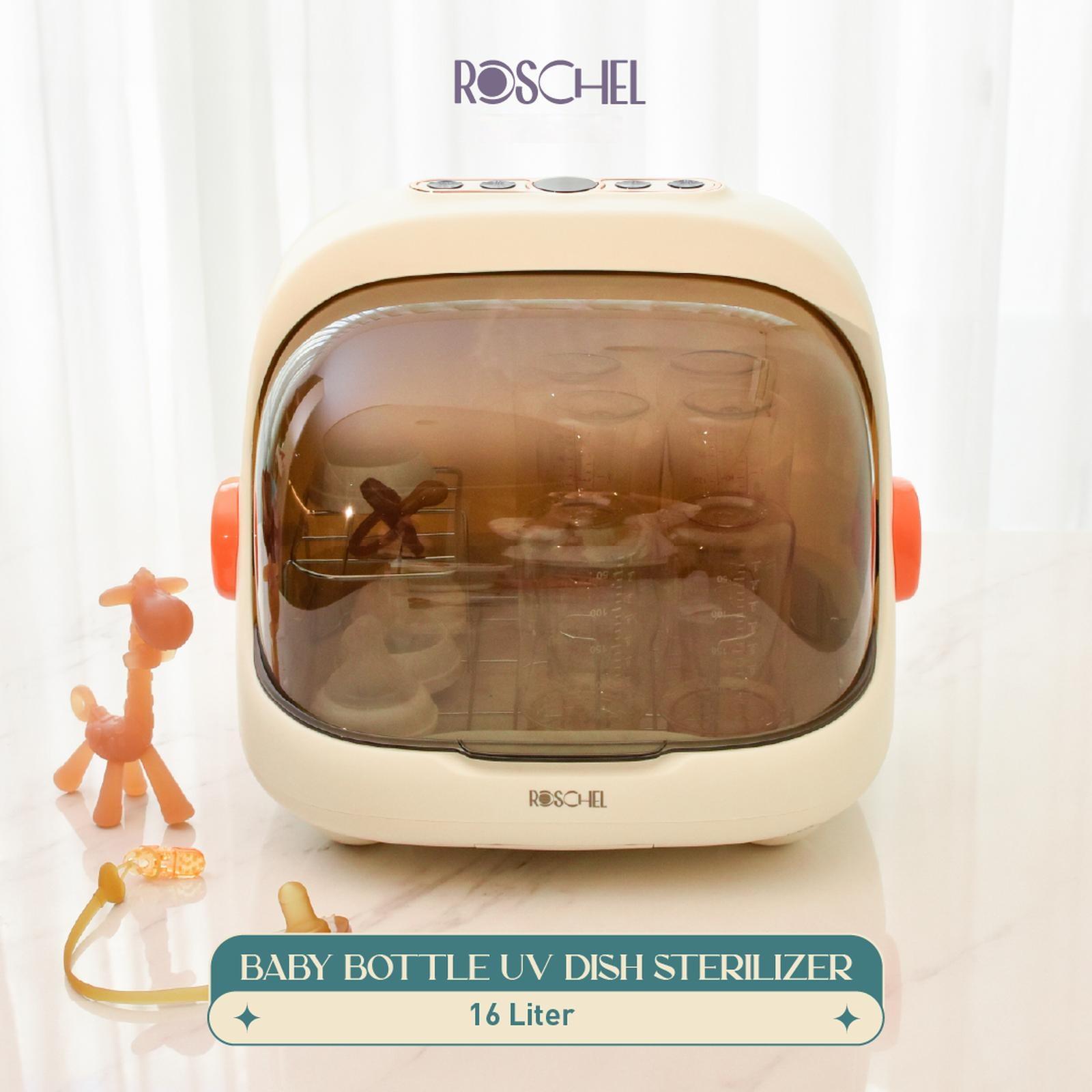 Roschel Baby Bottle UV Sterilizer Pengering dan Sterilizer Botol Bayi Sterilizer Peralatan Bayi 16 Liter