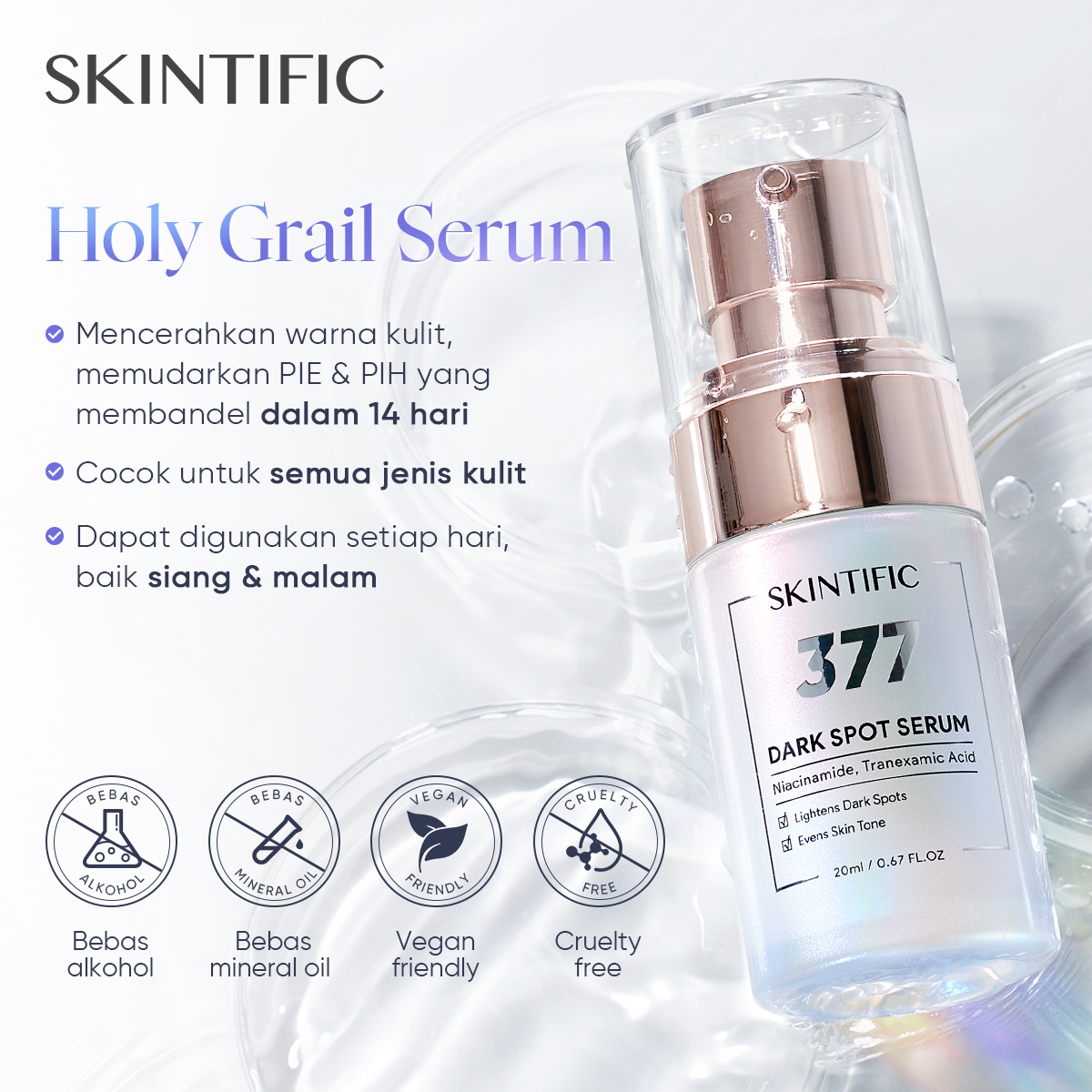 SKINTIFIC SymWhite 377 Anti Dark Spot Serum Brightening Serum 20ml / SymWhite 377 Dark Spot Moist...