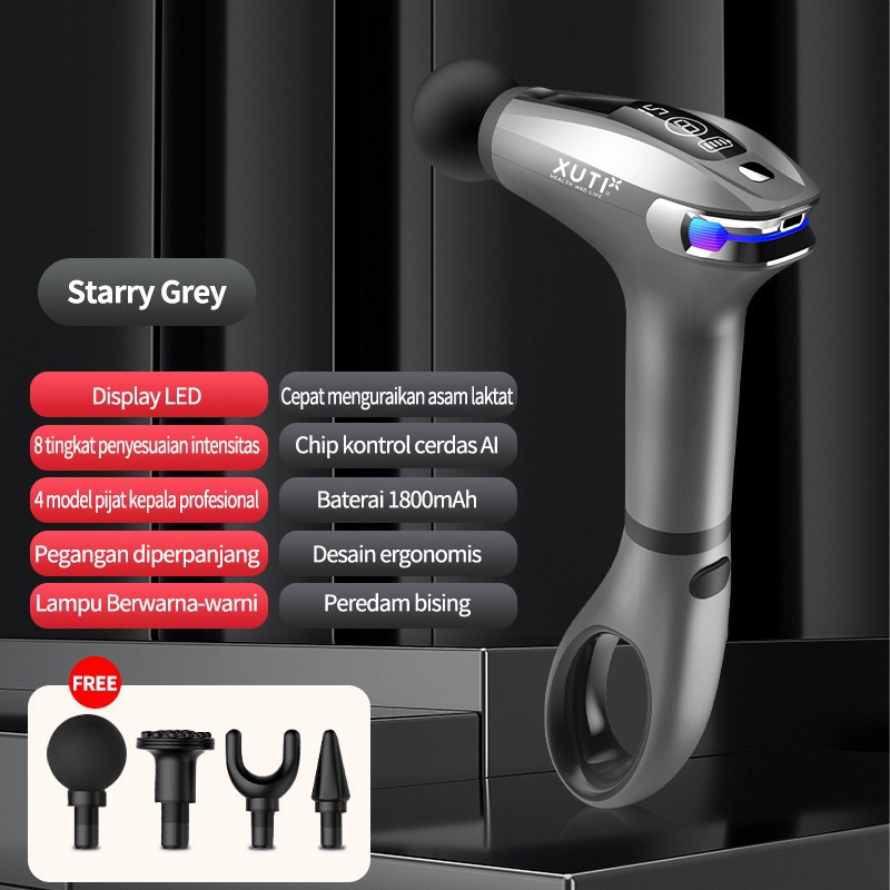 BENBO Massage Gun Alat Pijat Elektrik DEEP TISSUE MUSCLE MASSAGER GUN - Dengan Lampu Dan Kompres ...