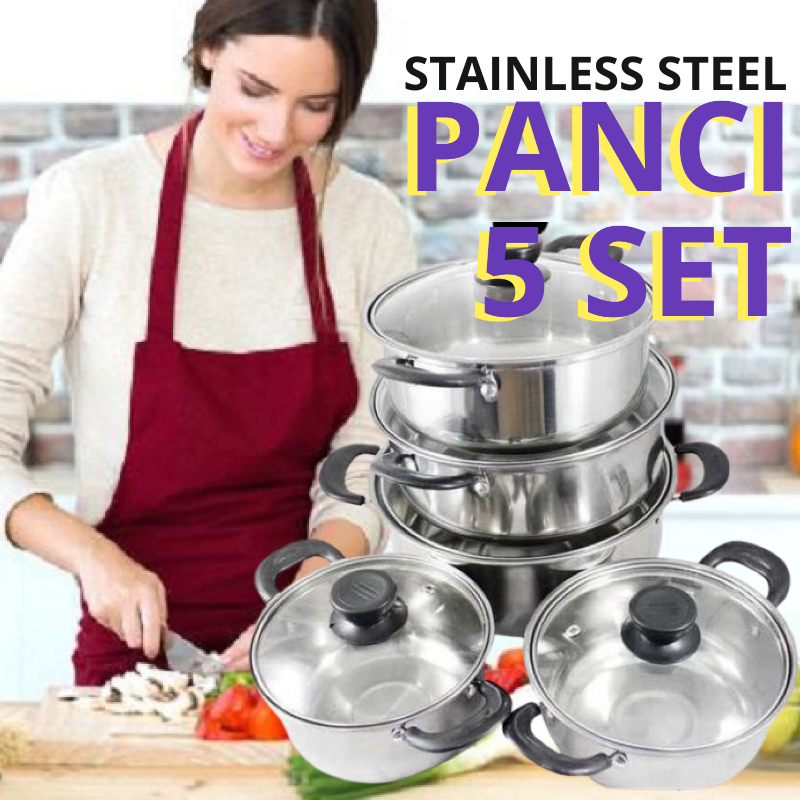 (COD) PANCI 1 SET LENGKAP MURAH 5 PCS TUTUP KACA / PANCIPanci stainless Alat dapur rumah tangga lengkap / NAYYER STORE (cod) panci 1 set 5 pcs tutup kaca / pancipanci stainless alat dapur rumah tangga / nayyer store