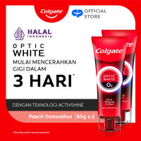 Colgate Optic White O2 Peach Osmanthus 85g Single Twinpack All Pack Mixed Pack - Pasta gigi Colgate® Optic White O2 Peach Osmanthus dengan teknologi gelembung Oksigen Aktif Pasta gigi pemutih beroksigen