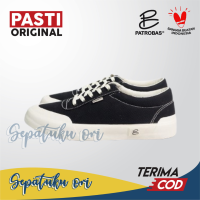 Sepatu Patrobas Basic Low Black White | Sneakers Casual Pria Wanita | Sepatu Sekolah Hitam