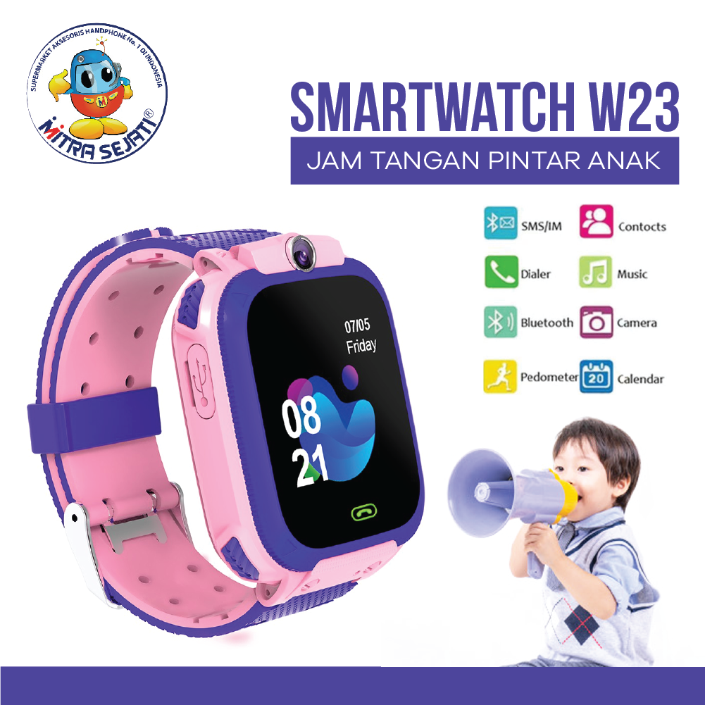 Jam Smartwatch Anak Type W23 - Jam Tangan Pintar-3SWW23