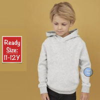 HnM Boy LS Hoodie Oversized Light Grey Marl Branded