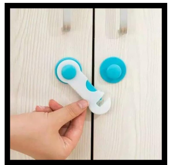 Pengaman laci lemari pintu perabotan dari bayi Lock Band murah
