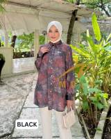 MDLY Baju kemeja atasan wanita/Kemeja Silk Motif Printing Premium/Kemeja Basic/Dileya Shirt by MDLY