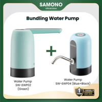 SAMONO Pompa Galon Elektrik Portable Automatic Water Pump Rechargeable USB 1200mAh Baterai Tahan Lama 5 Galon Material Food Grade Aman Praktis Quick Dispense Low Noise untuk Rumah Kantor SW-EWP01