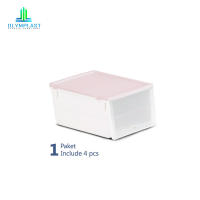 Olymplast Box Plastik / Rak Susun / Kotak Penyimpanan / Olymplast / OSB (4 Pcs)