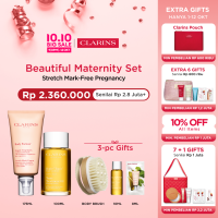 [Clarins Set] Body Tonic Oil 100ml dan Body Partner Stretch Mark Cream 175ml Gratis 2 Hadiah - Krim stretchmark / perawatan kehamilan / maternity