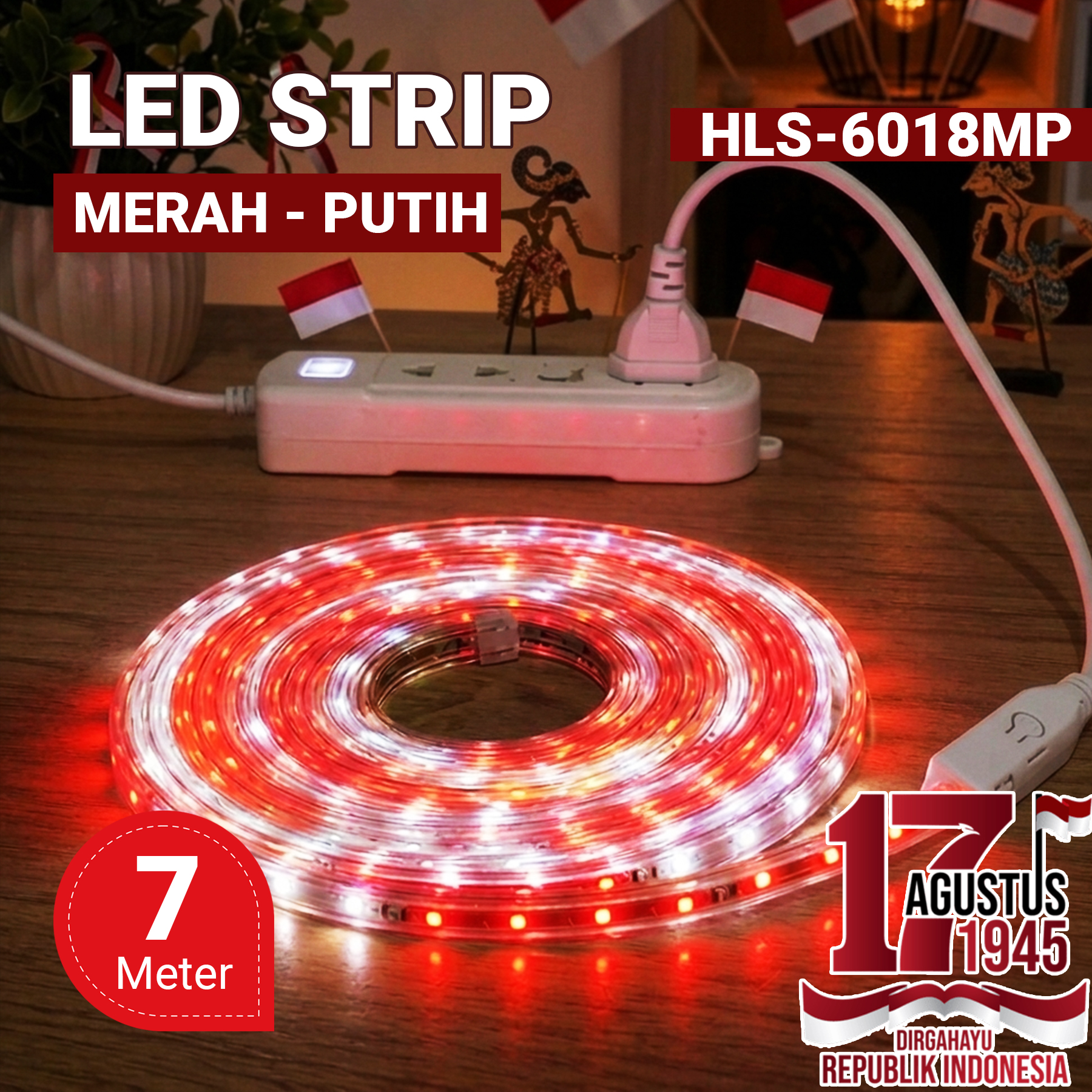 Lampu Strip Selang LED 2835 /220V Outdoor RGB/LED Strip Warna-Warni