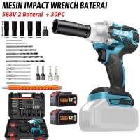 JLD Brushless Impact Tool high torsi Brushless impact Baterai 1090V 2 Baterai pembuka baut mobil infek buka baut motor Cordless impact baterai asli komplit impact murah berkualitas