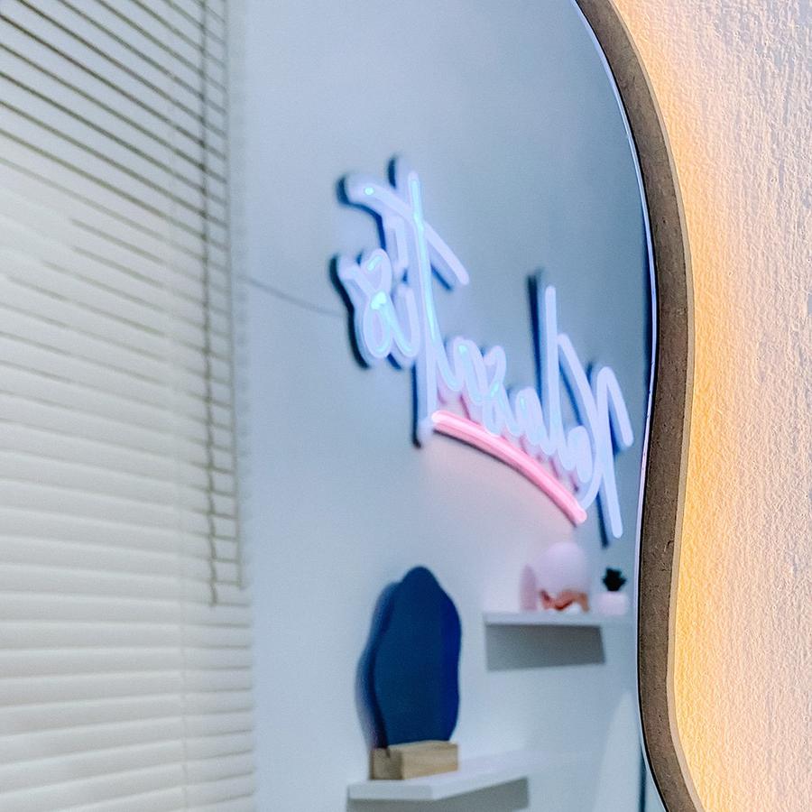 Aesthetic Mirror Bentuk ZHETA / Cermin Dinding Estetik Gantung / Perlengkapan Hiasan Kamar Ruangan / Dekorasi Pinterest / Cermin Irregular Lucu / Cermin kamar mandi / Wastafel mirror / Cermin lampu LED / Kado ulang tahun / Wedding gift / Kalasatis