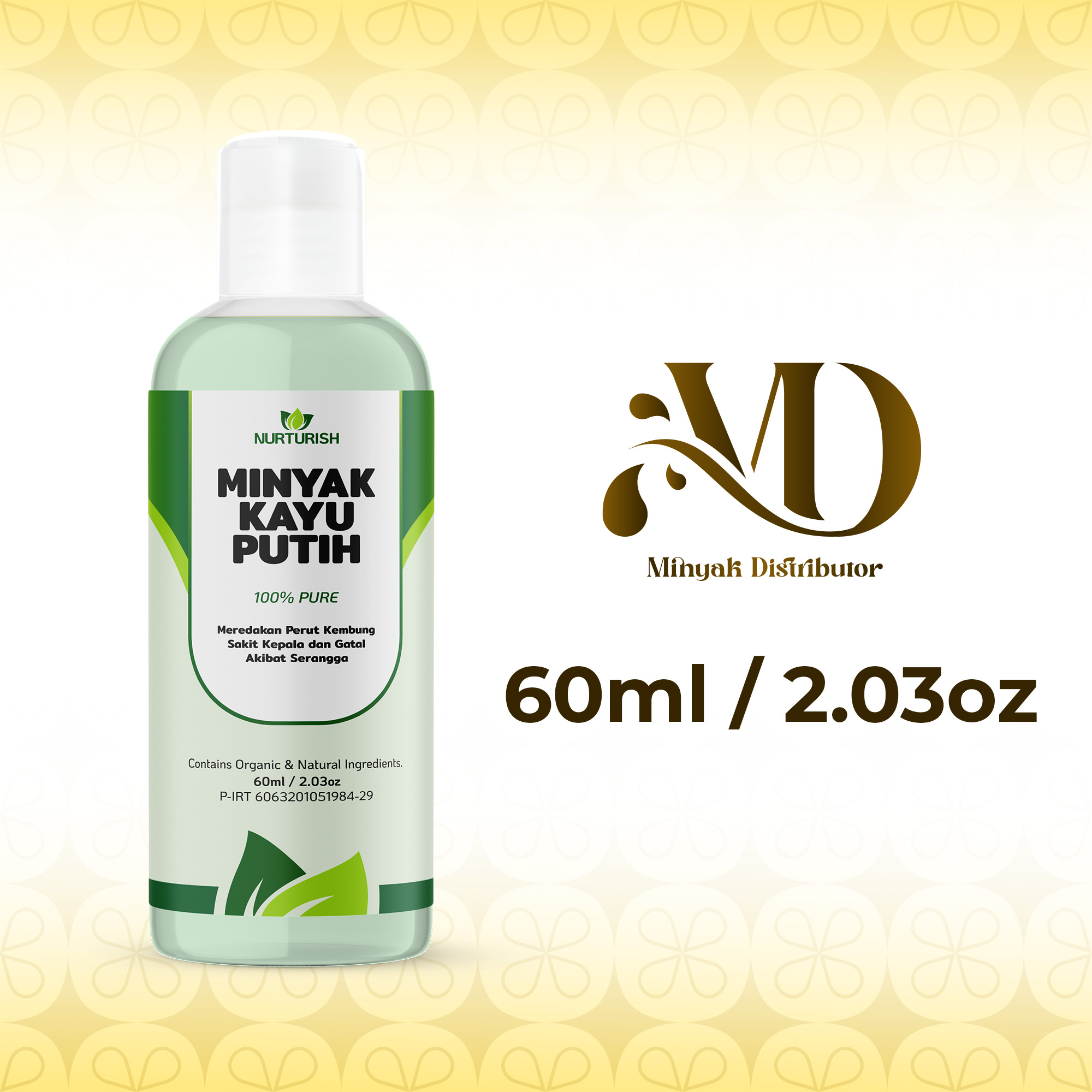 Minyak Kayu Putih Nurturish Murni Tanpa Campuran 30ml 60ml 100ml