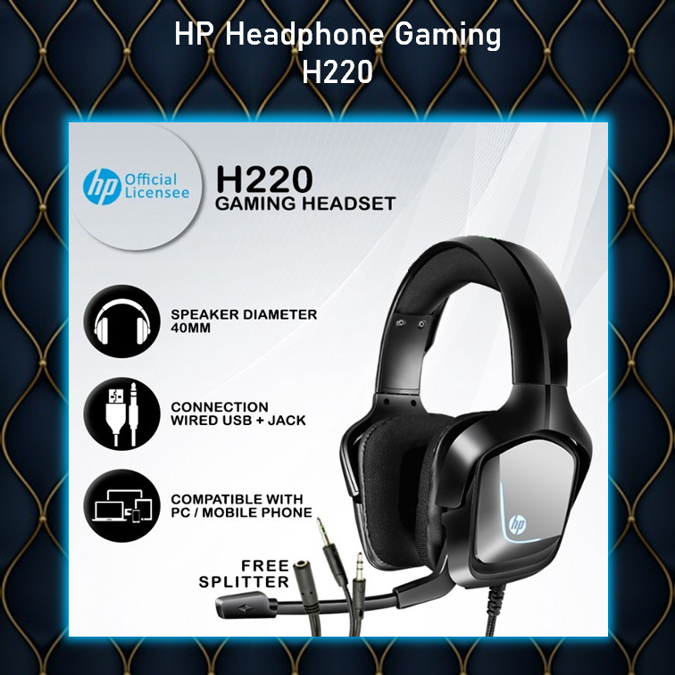 Headset Gaming / Gaming Headphone HP H220 - USB+Jack Gaming Headset