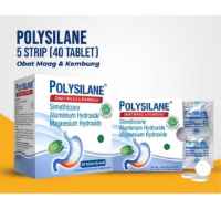 Polysilane Box 40 Tablet Kunyah Untuk sakit Maag