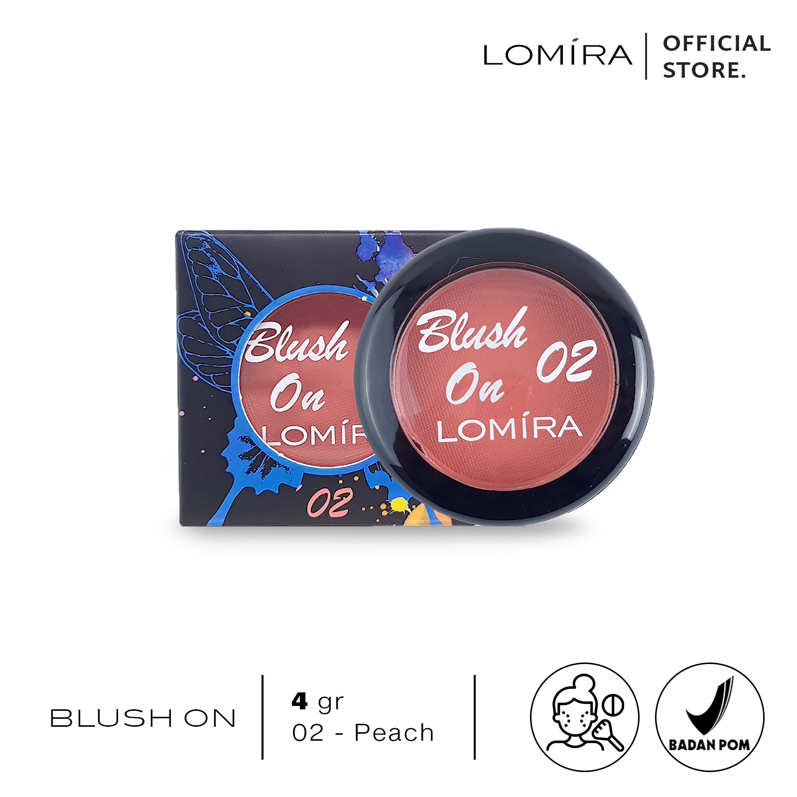 Lomira Blush On Perona Pipi 01 & 02 Pigmented Make Up BPOM LOM-BLUSH