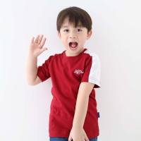 LILY AND CLARK Kaos Anak Warna Maroon Dengan List Putih KLC133-MAROON