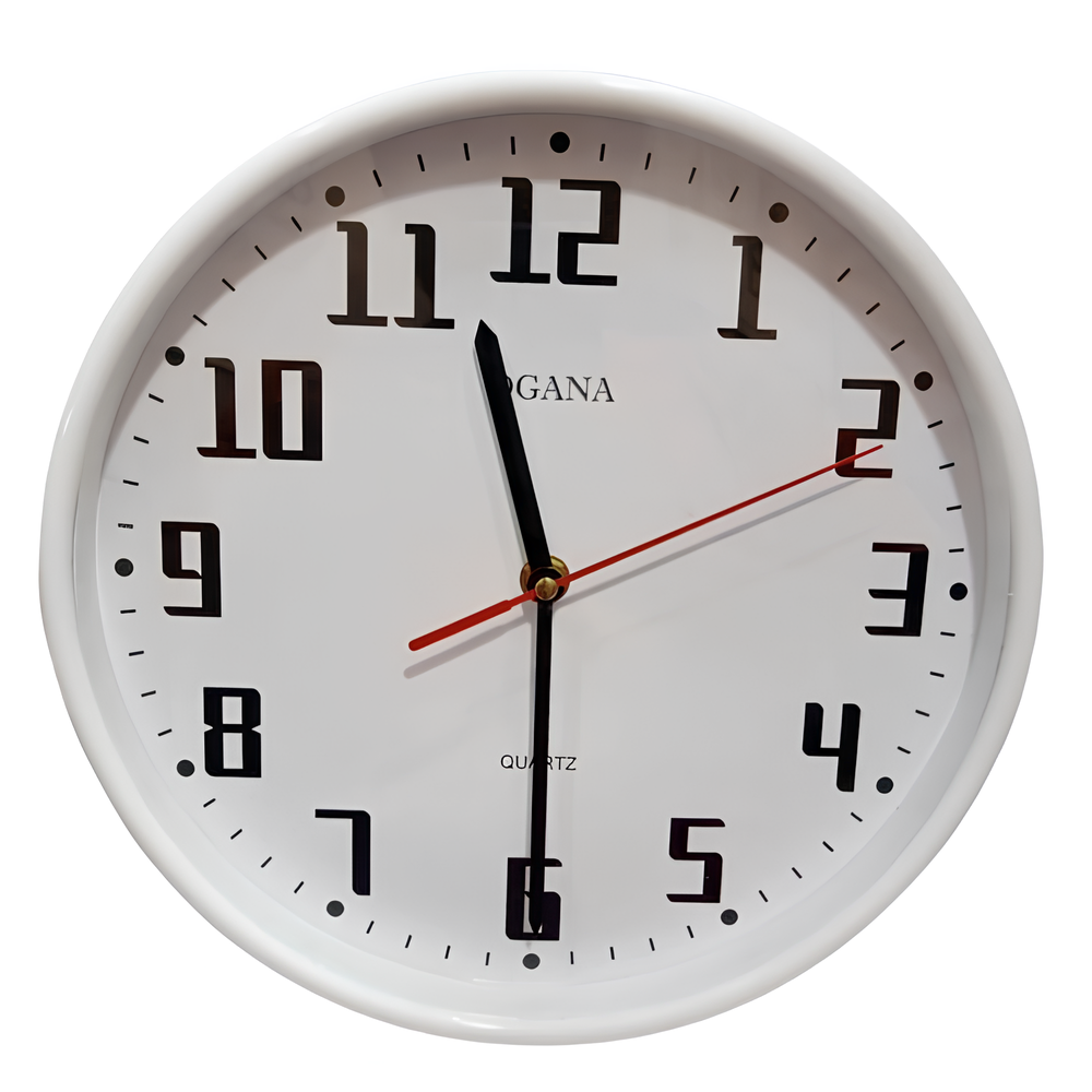 Jam Dinding Putih Polos Diameter 30 Cm – Jam OGANA / Jam Dinding BESAR Jam Dinding Quartz Hiasan Dinding Rumah